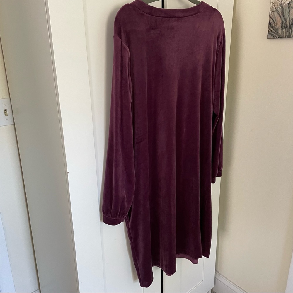 J Jill pure hill velour A-line dress with pockets XL